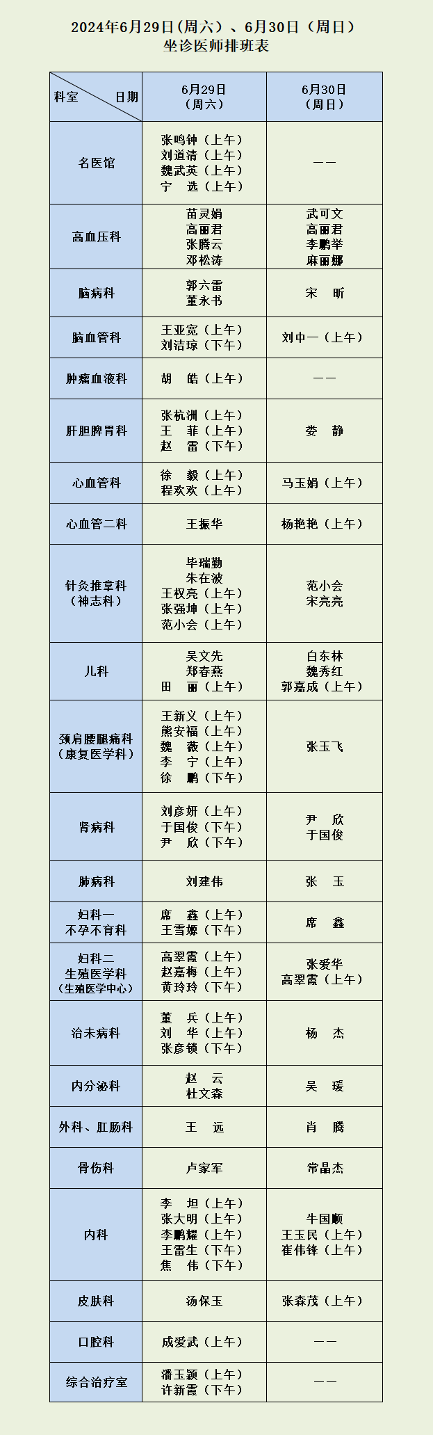 6月29日、30日坐诊医师排班表.png